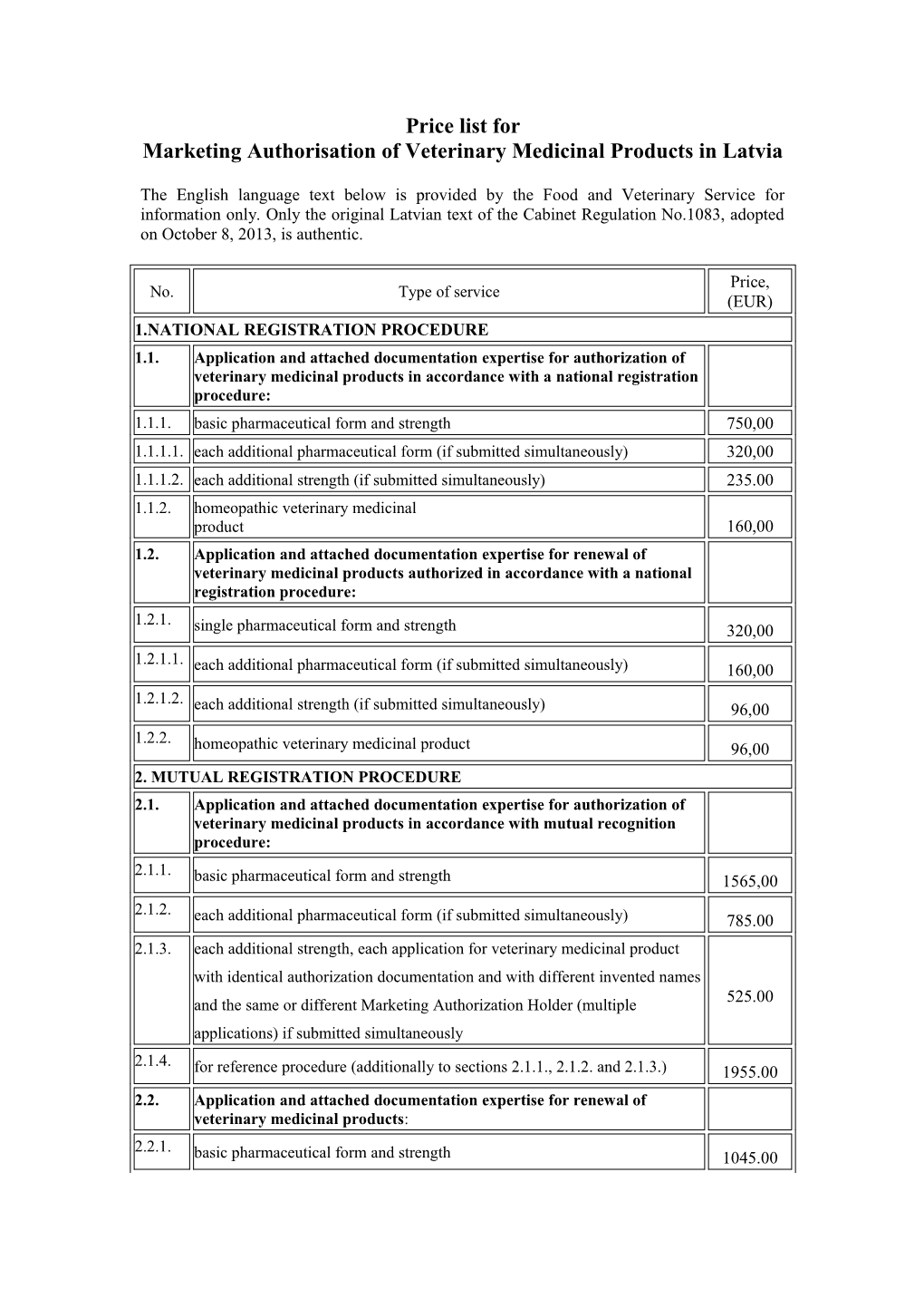 Marketing Authorisation of Veterinary Medicinal Products in Latvia