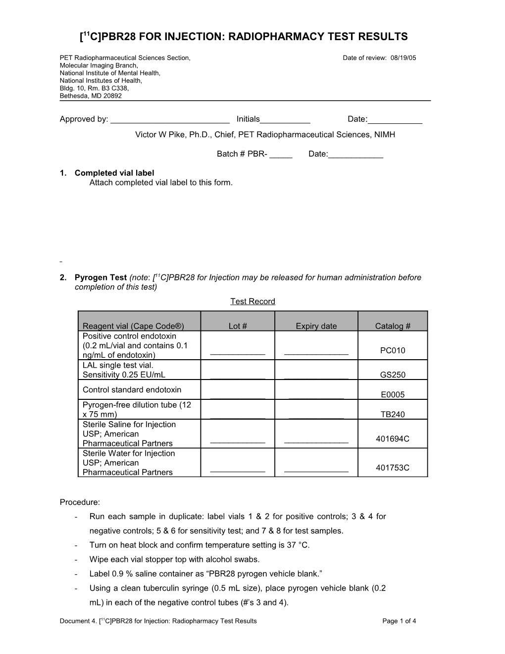 Subject: Preparation of Standard Solution of FECNT