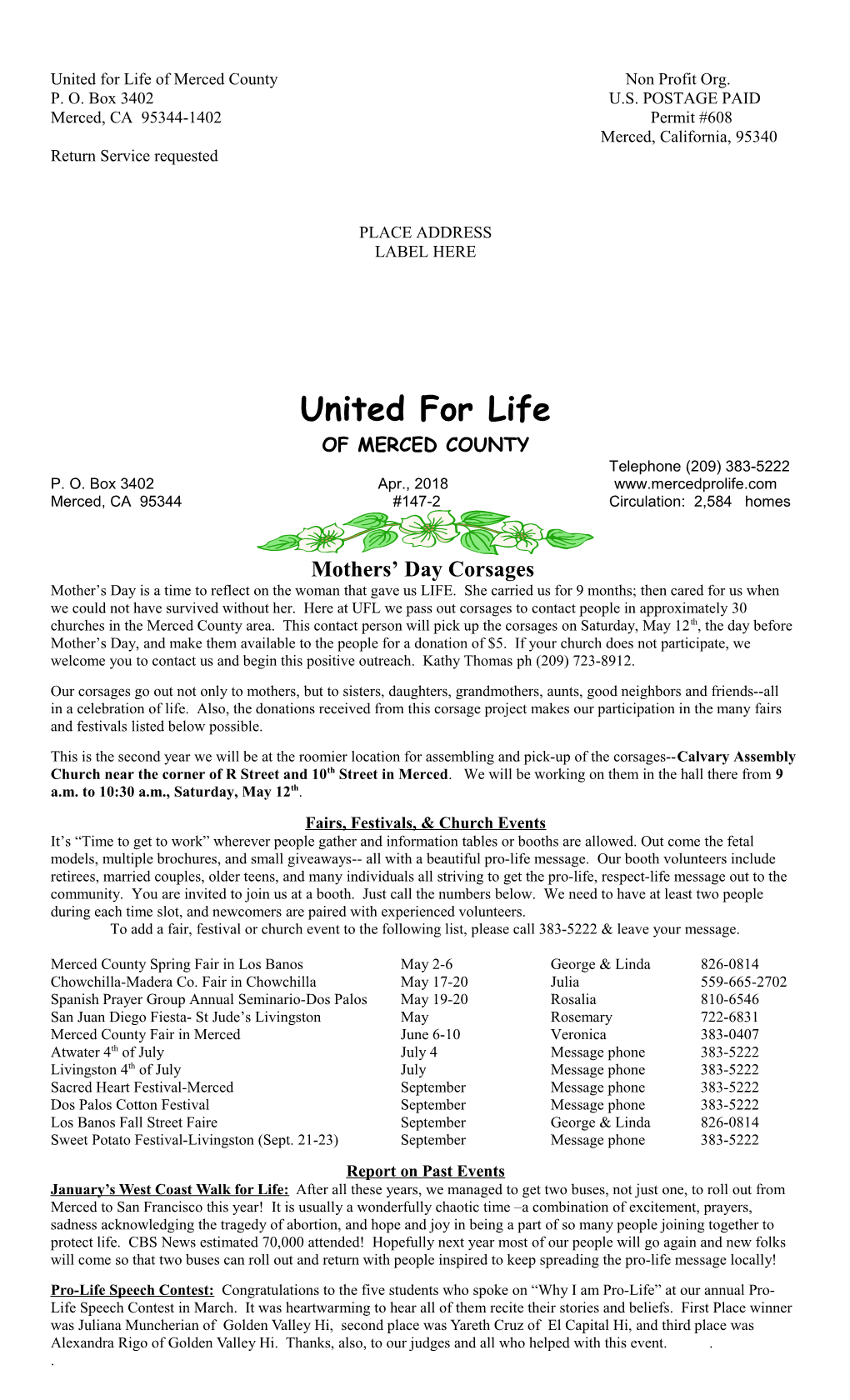 United for Life of Merced County