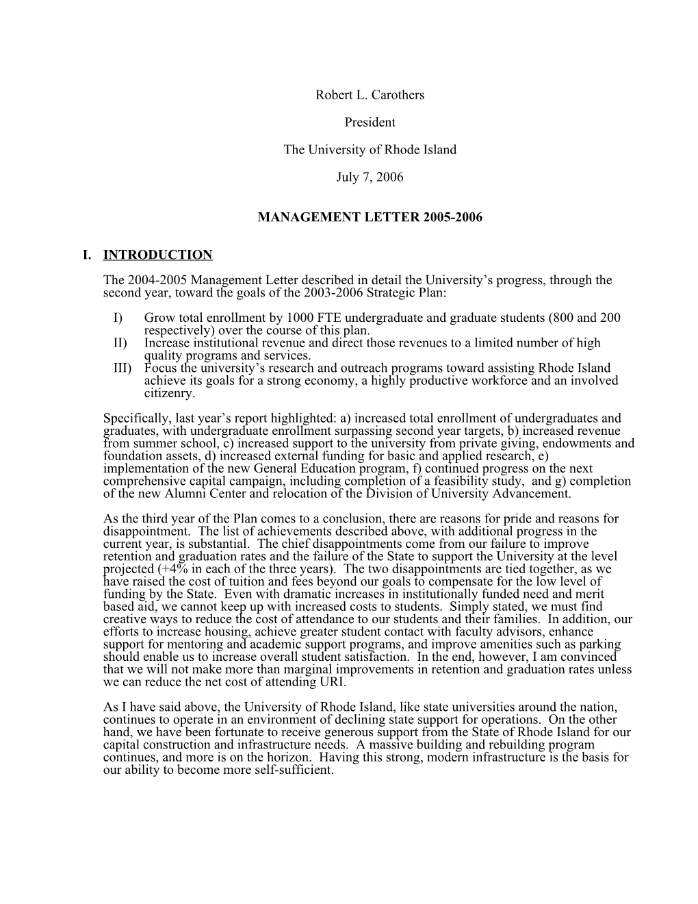 Management Letter 2002-2003 Format