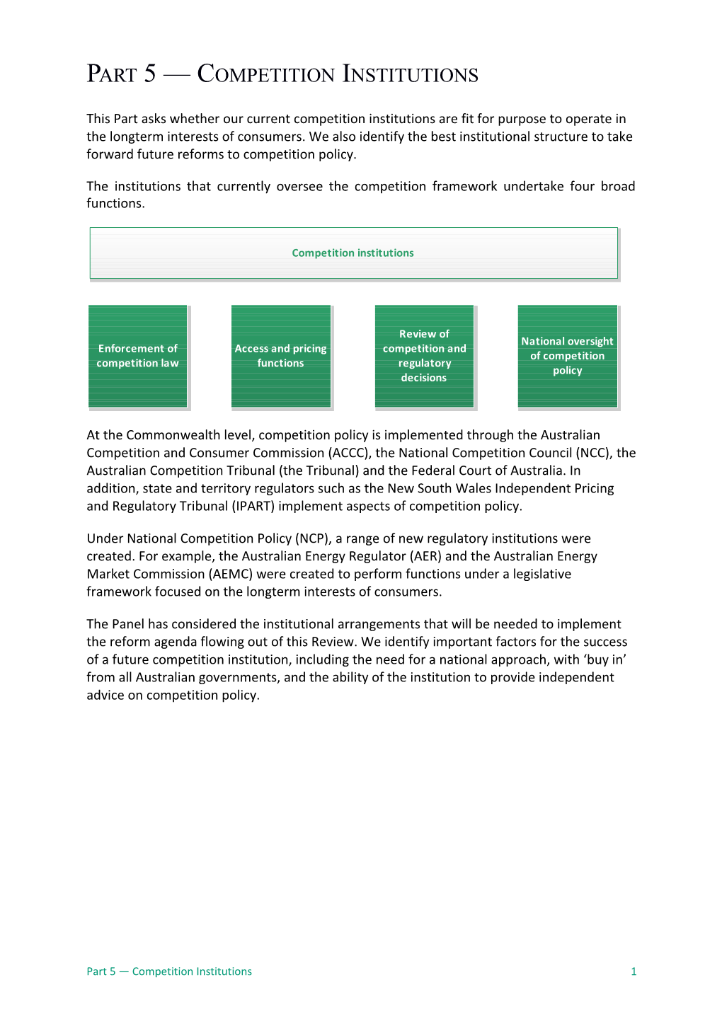 Part 5 - Competition Policy Review Final Report