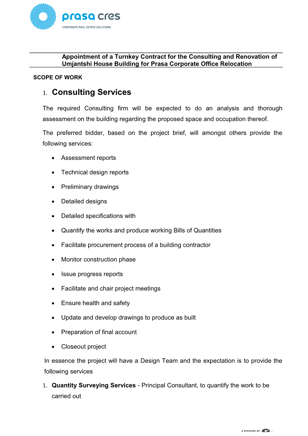 1. Consulting Services