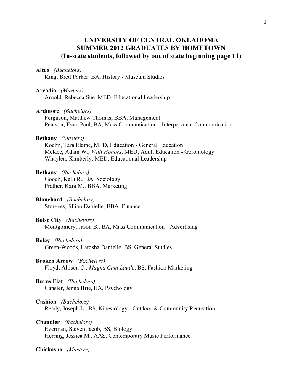 In-State Students, Followed by out of State Beginning Page 11