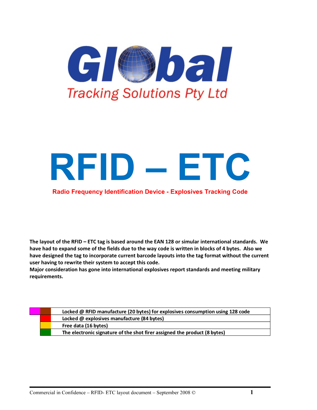 RFID - ETC Tag Layout