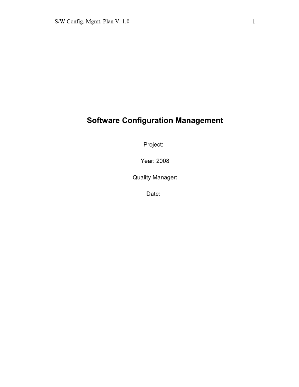 Software Configuration Management