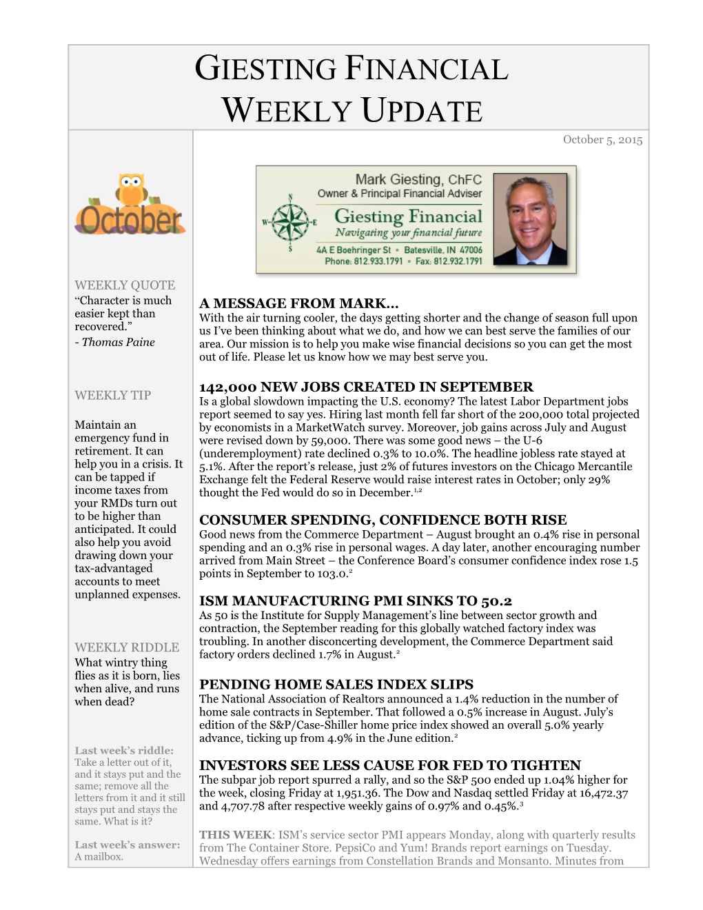 Weekly Economic Update s1