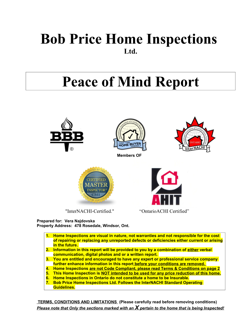 Bob Price Home Inspections