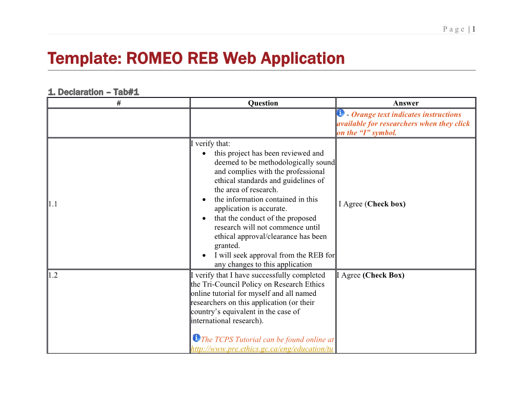 ROMEO - Researcher Portal