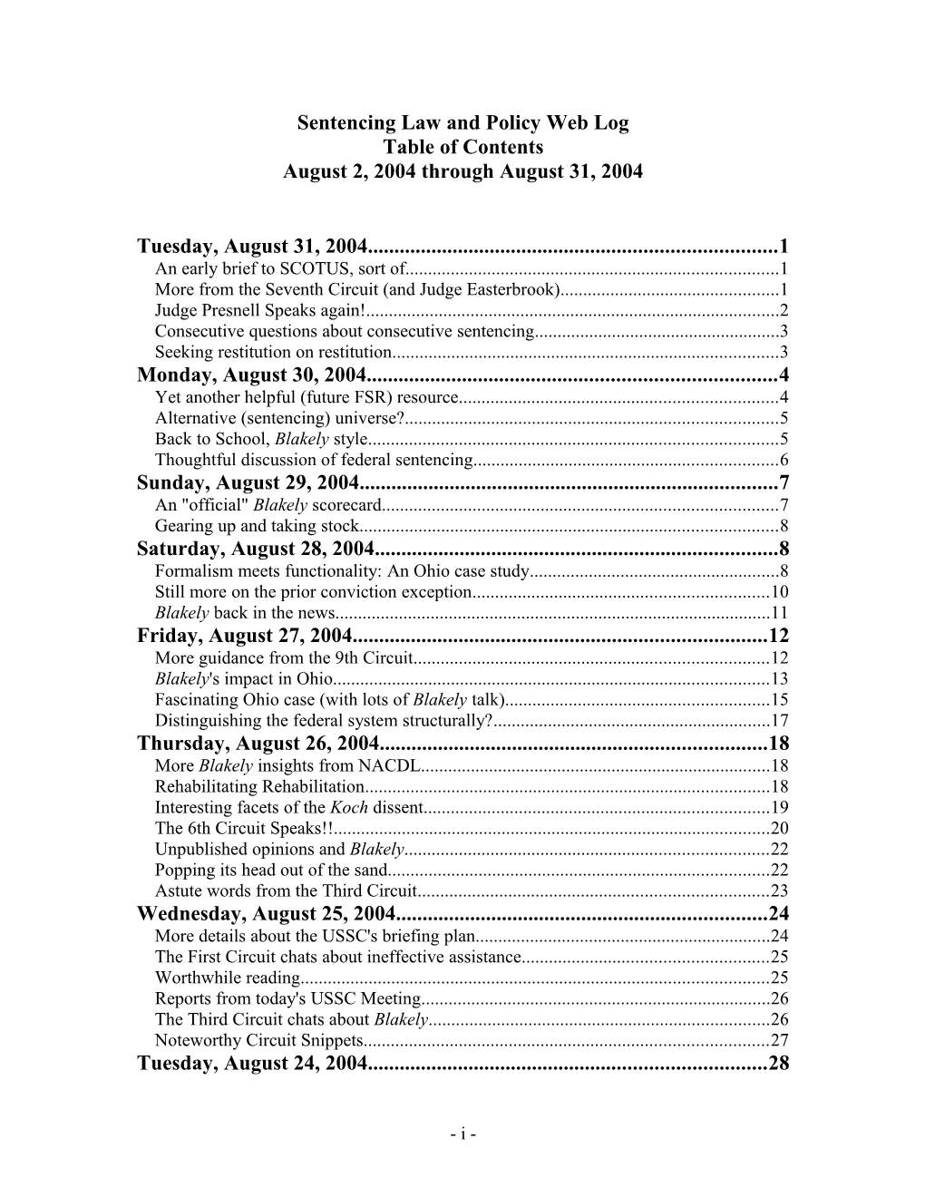 Sentencing Law and Policy Web Log s1