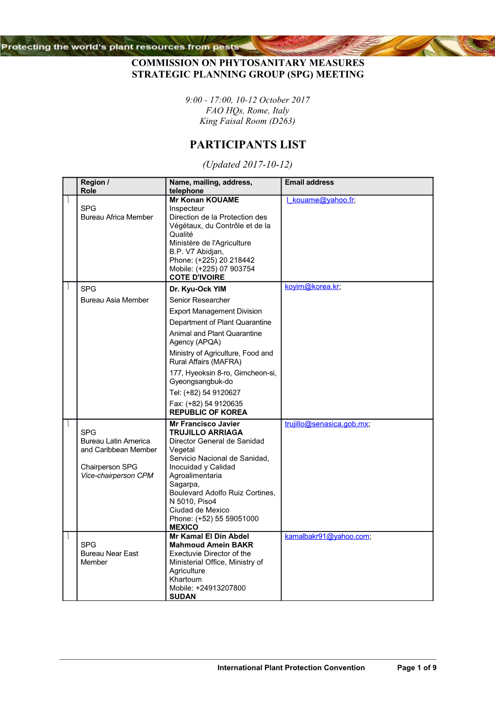 Participants List 03 SPG 2017 Oct