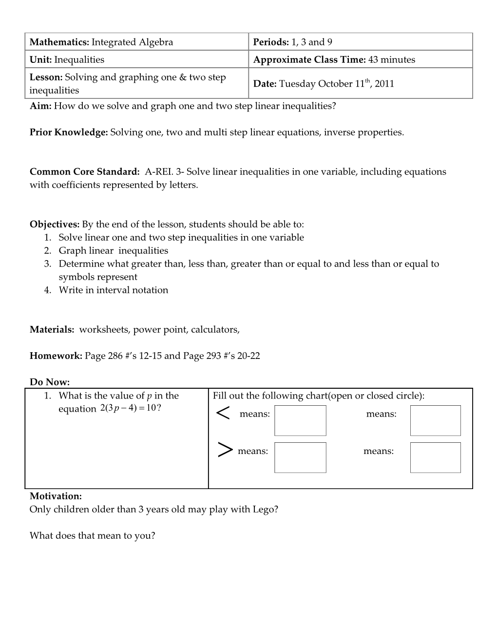 Mathematics: Integrated Algebra