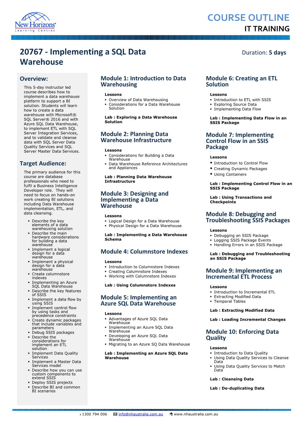 New Horizons Courseware Outlines s2