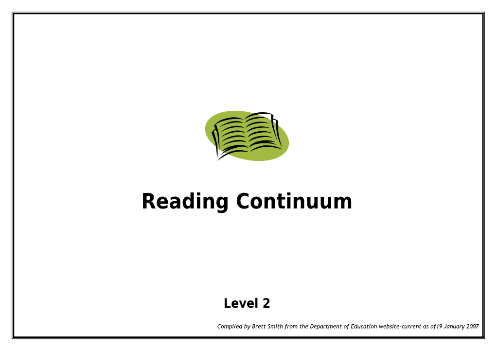 Reading Continuum