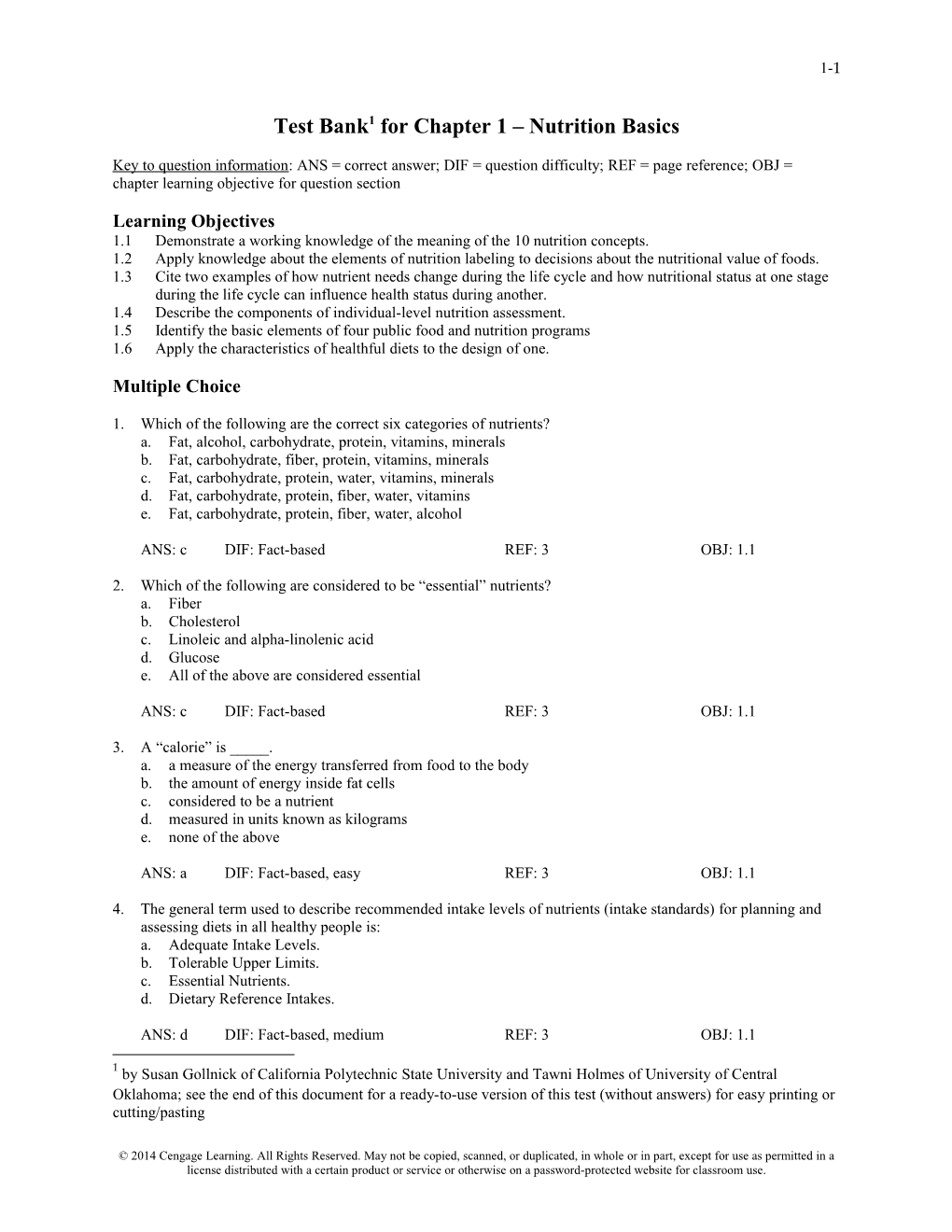 Instructor S Manual for Chapter 1 Name of Chapter