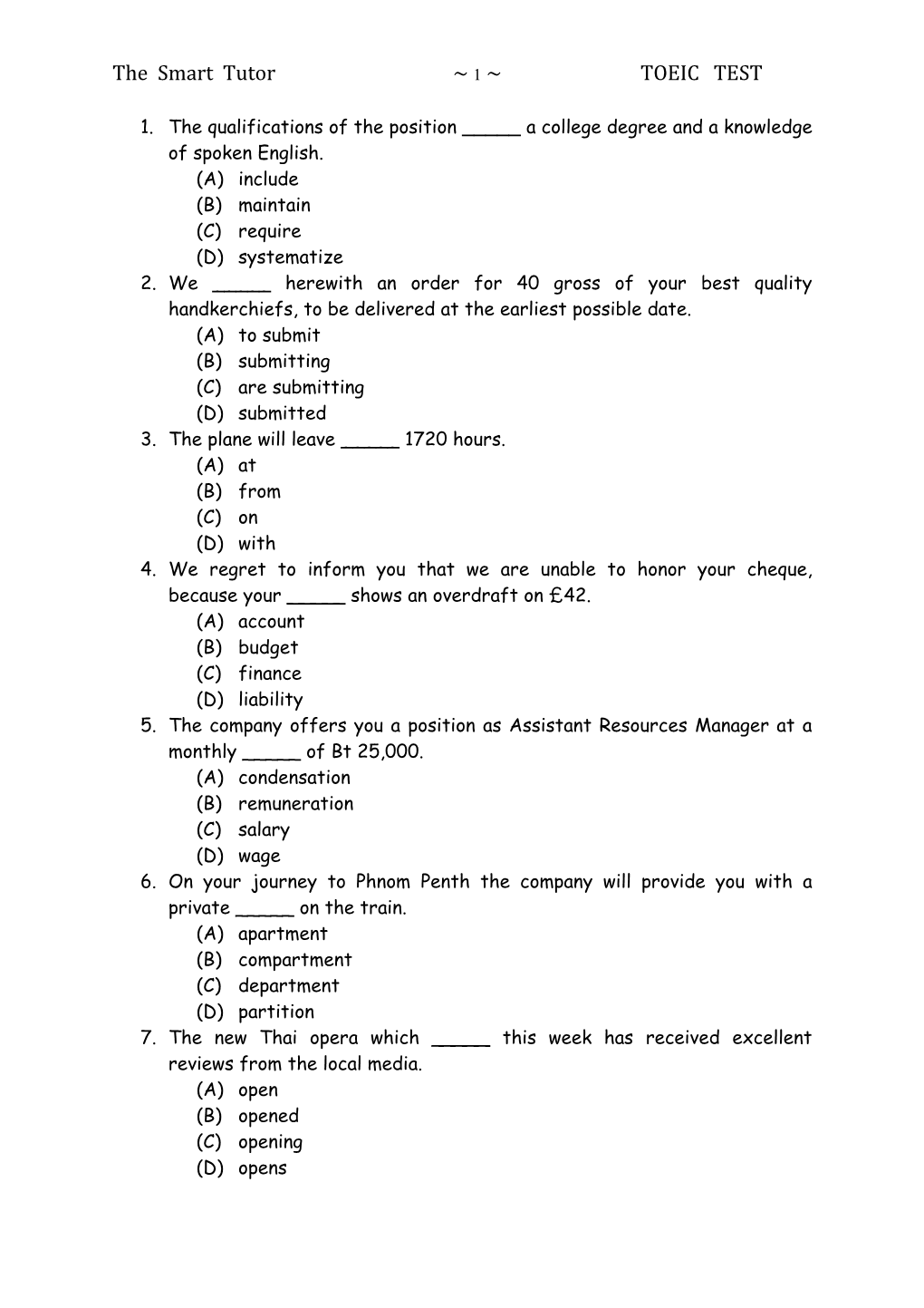 The Smart Tutor 4 TOEIC TEST