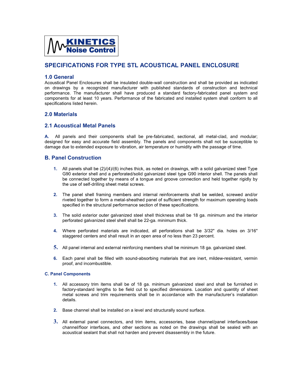 Barrier Wall Systems Specifications