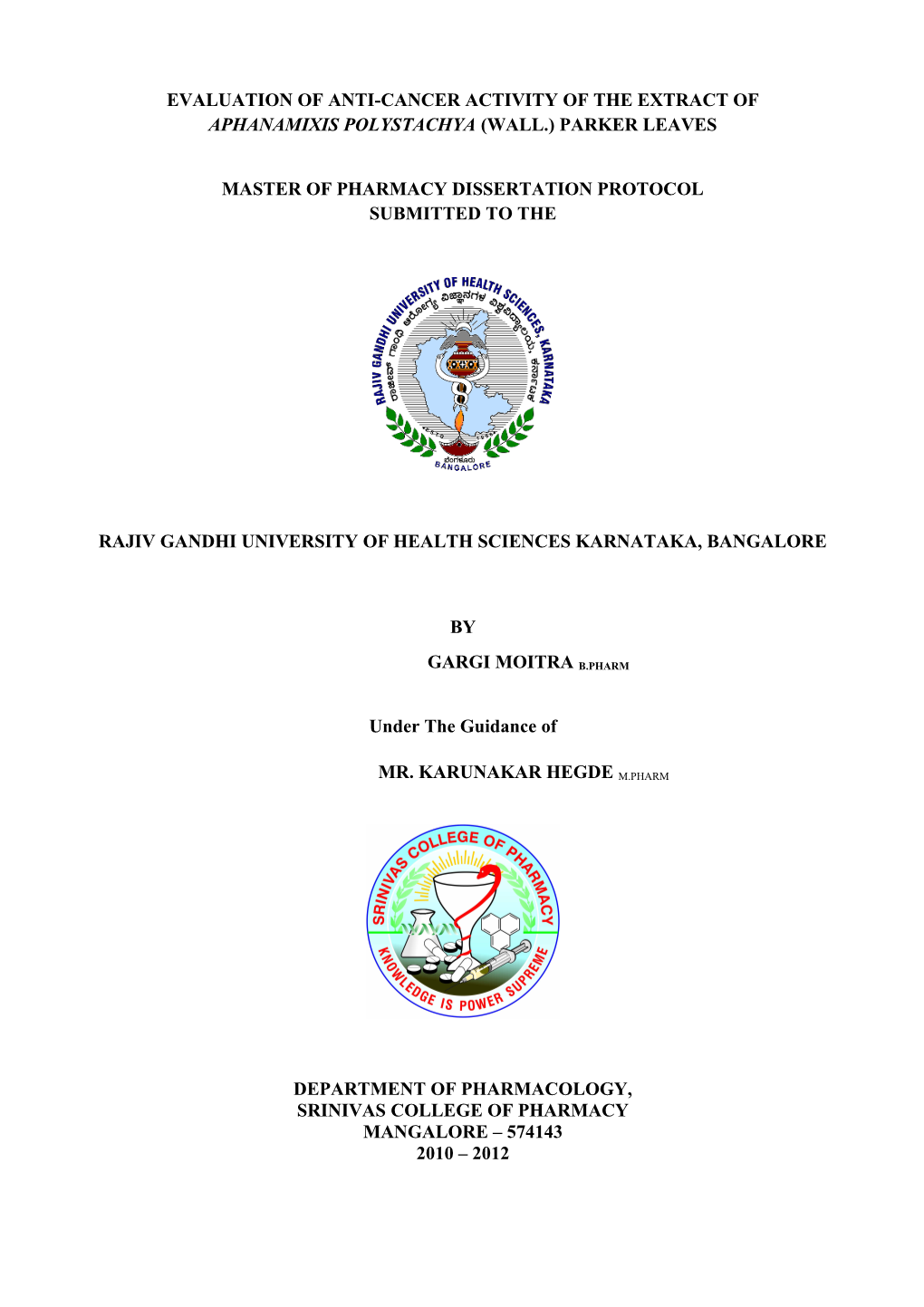 Evaluation of Anti-Cancer Activity of the Extract Of