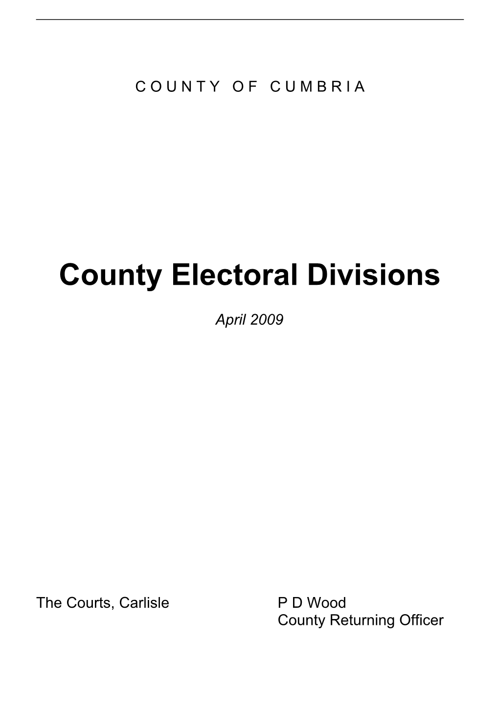 County Electoral Divisions