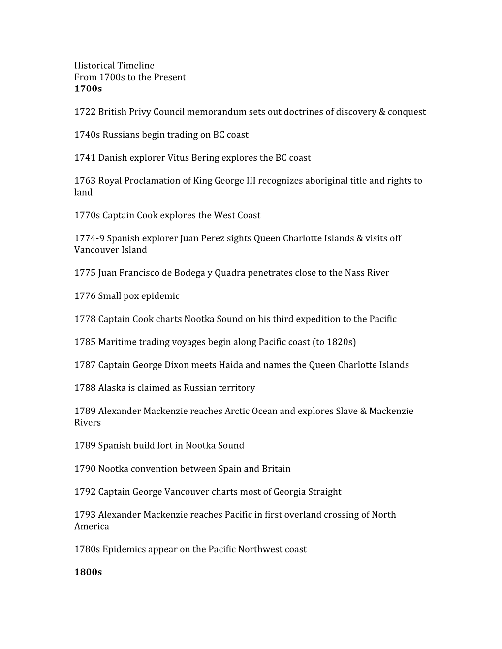 1722 British Privy Council Memorandum Sets out Doctrines of Discovery & Conquest