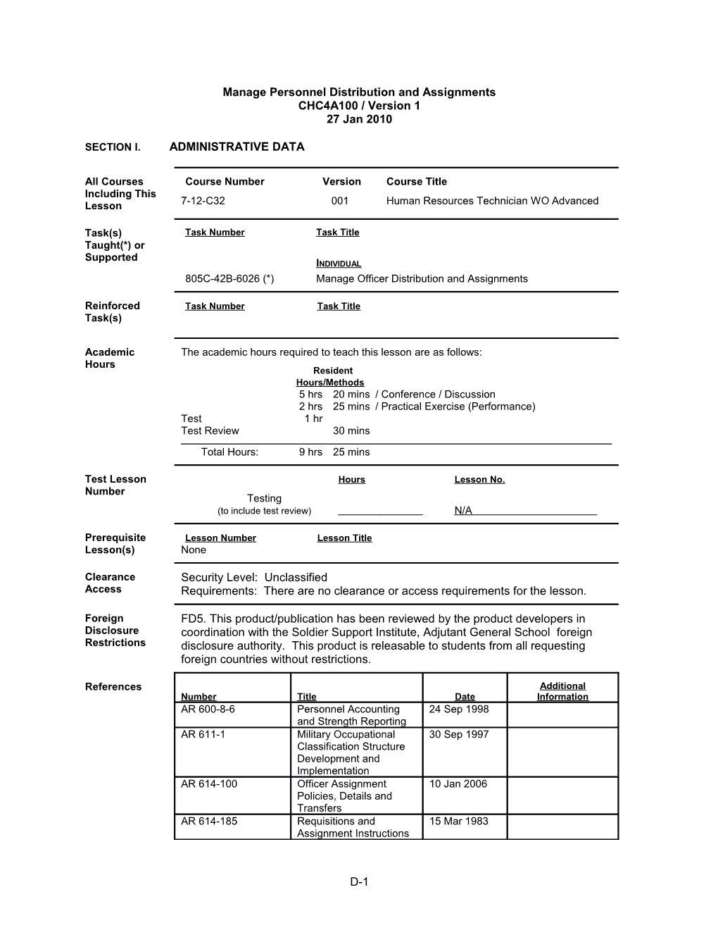 Manage Personnel Distribution and Assignments