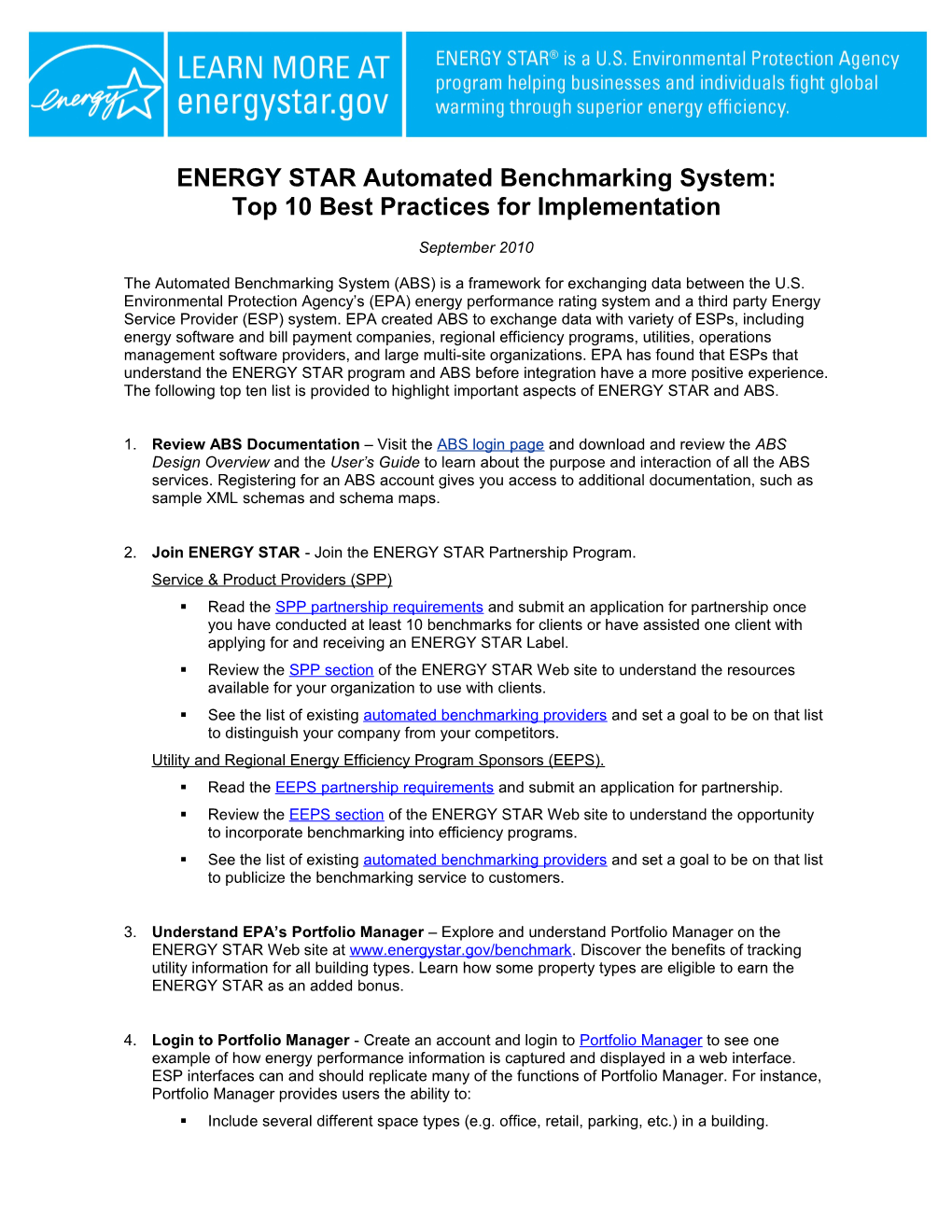 Improve Energy Performance with EPA S Portfolio Manager and Automated Benchmarking Services