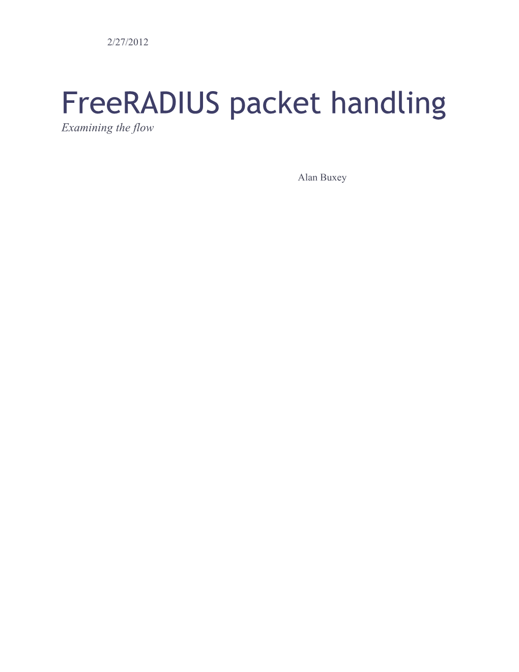 Freeradius Packet Handling