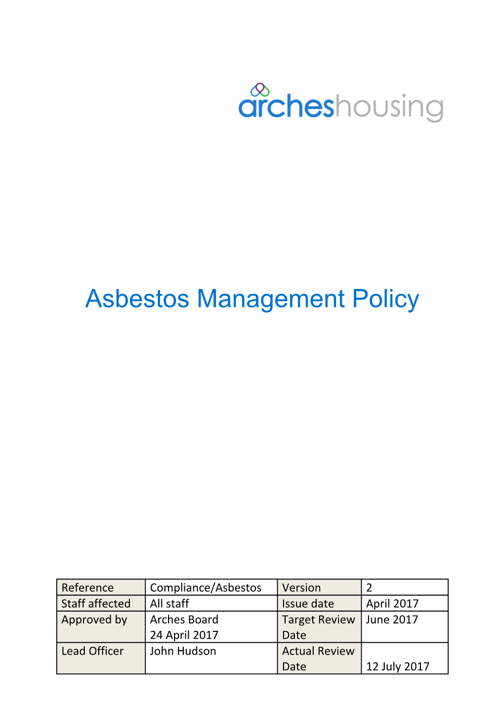 Asbestos Management Policy