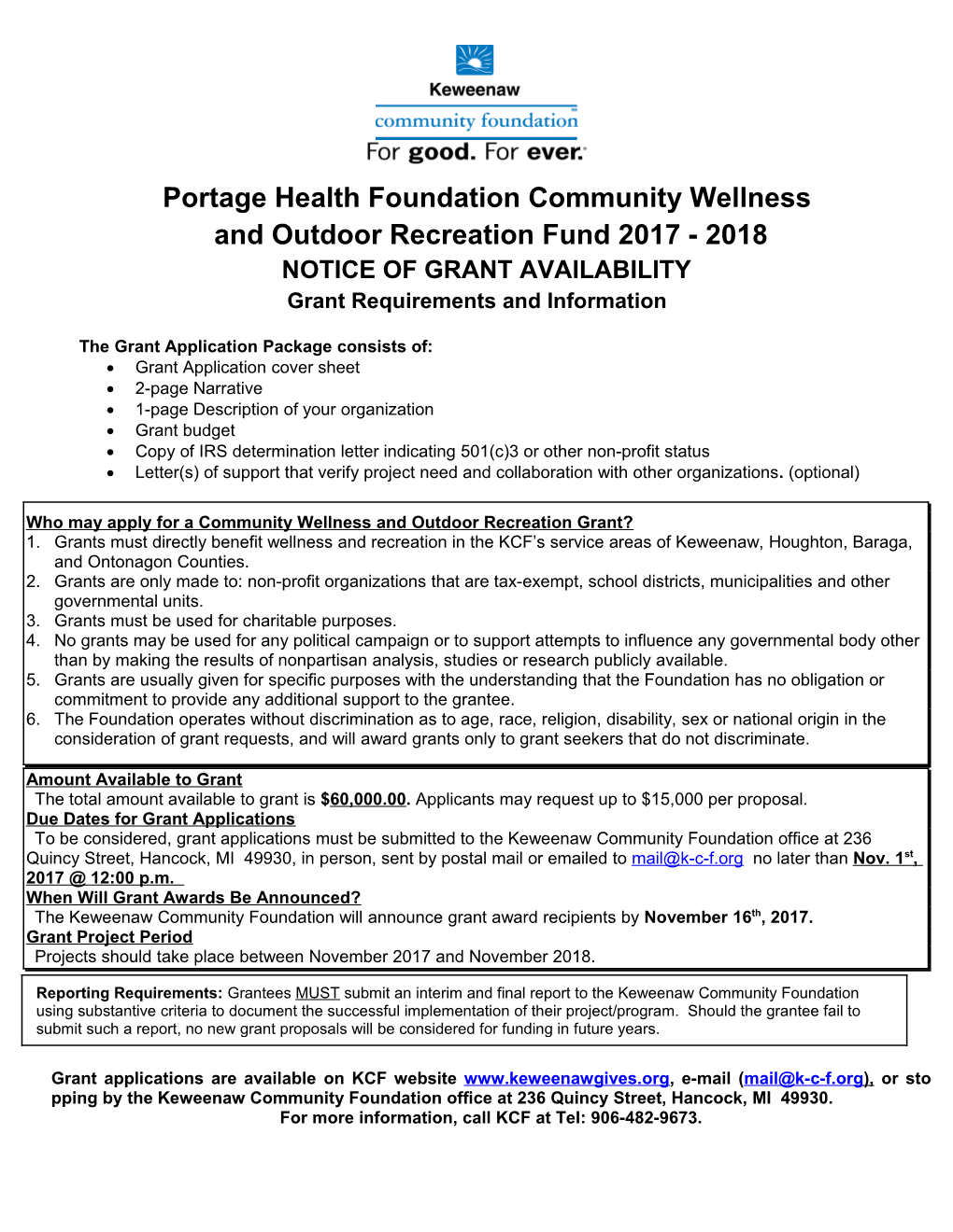 Portage Community Health Endowment Fund