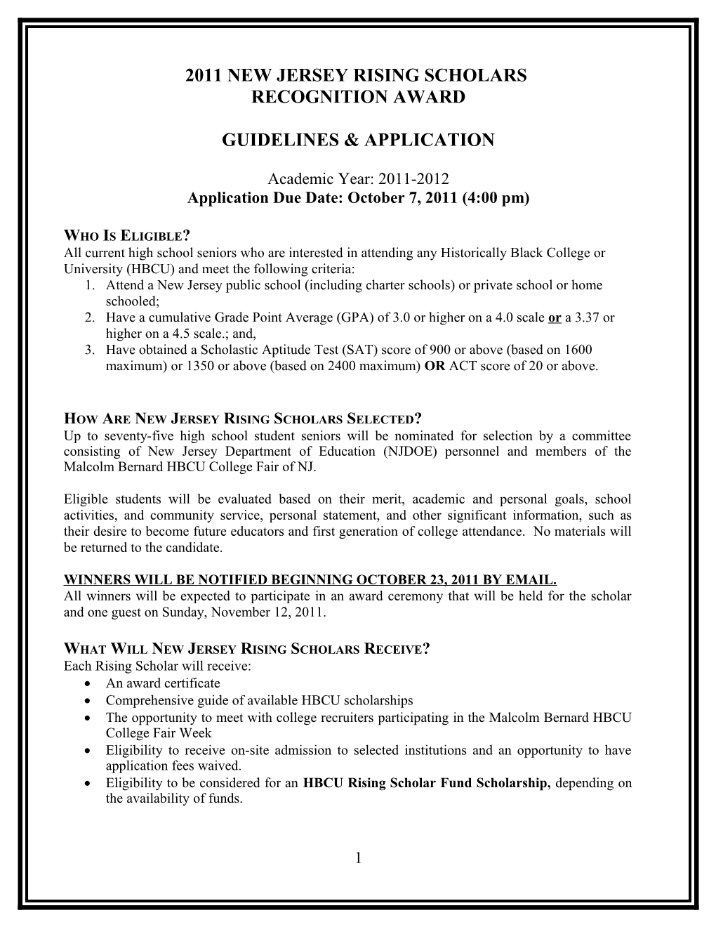 2005 Young Scholars Application