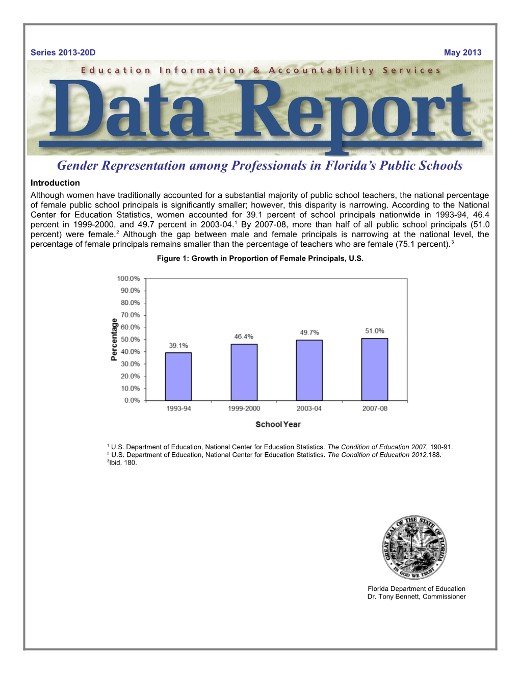 Gender Representation Among Professionals in Florida's Public Schools
