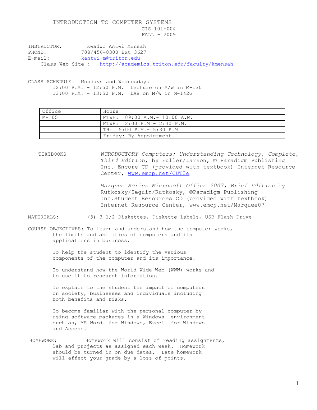 Introduction to Business Computer Systems