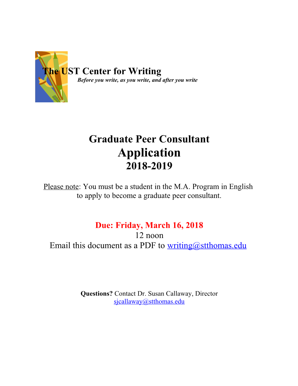 Graduate Peer Writing Consultant