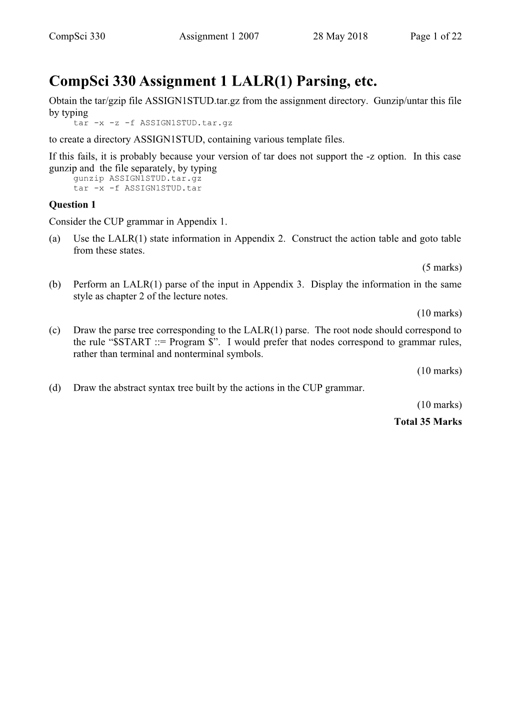 Compsci 330 Assignment 1(A) Macro Expansion