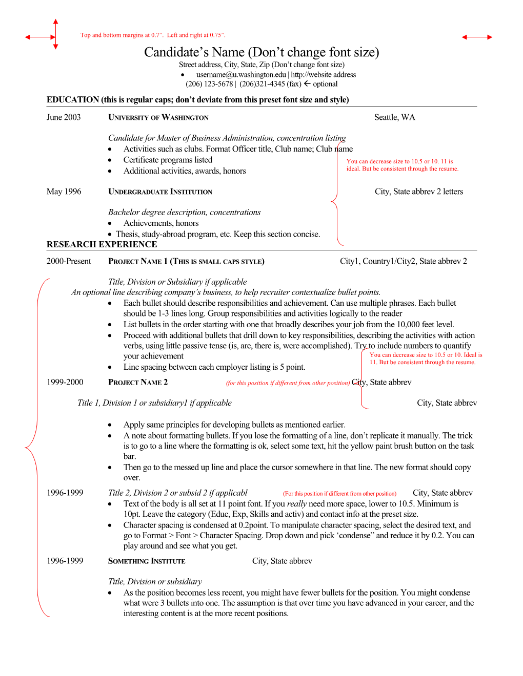 Resume Template Guide s1