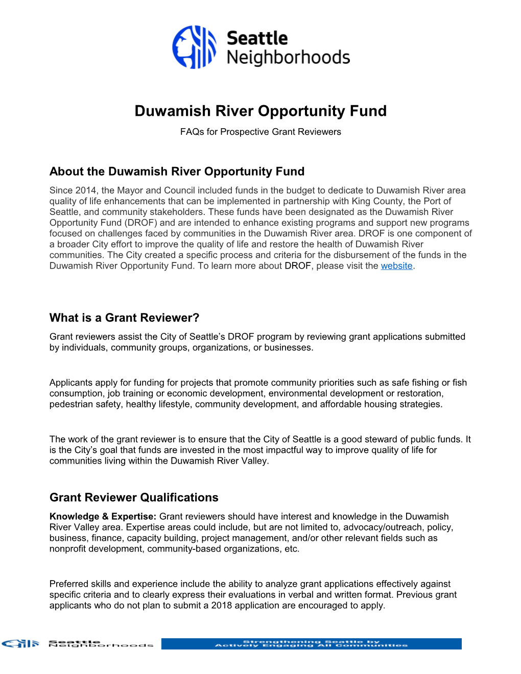 Duwamish River Opportunity Fund