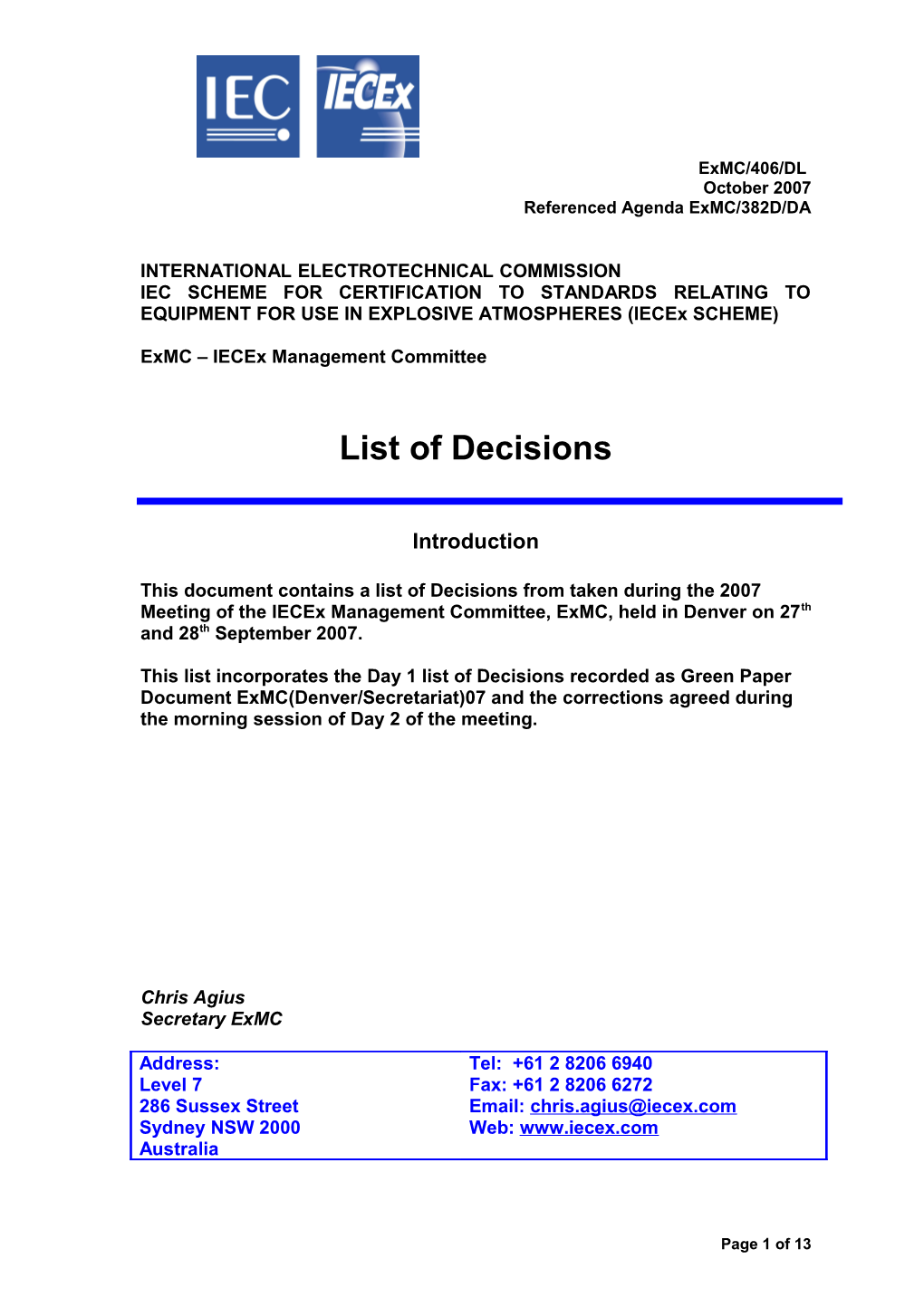 International Electrotechnical Commission s1