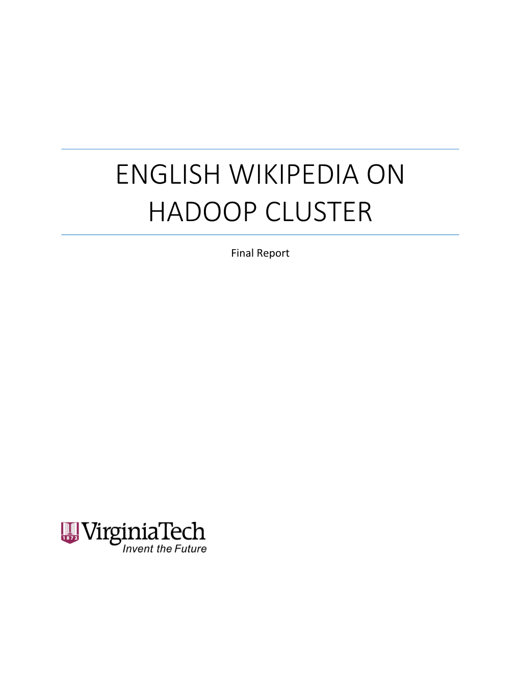 English Wikipedia on Hadoop Cluster