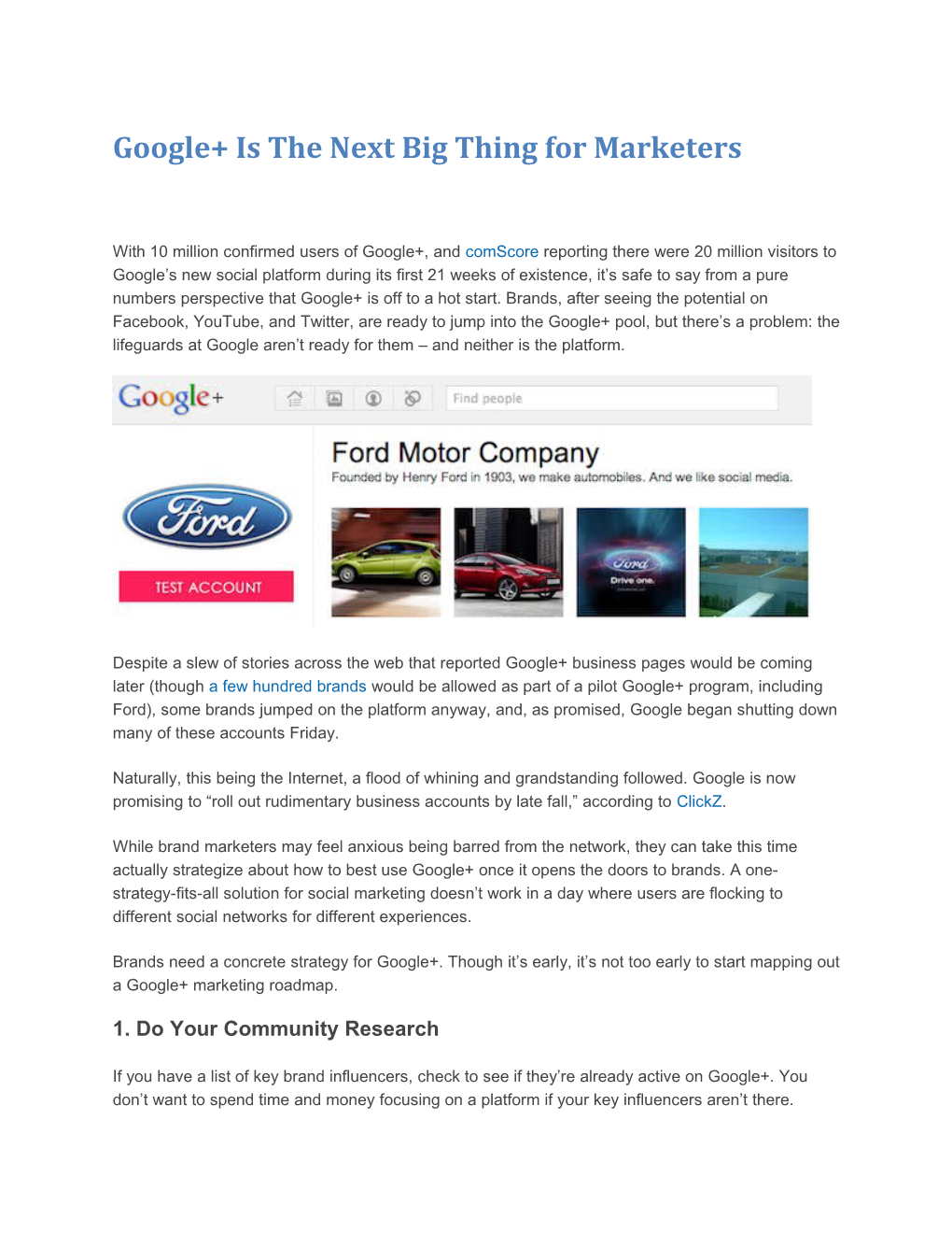 Google+ Is the Next Big Thing for Marketers