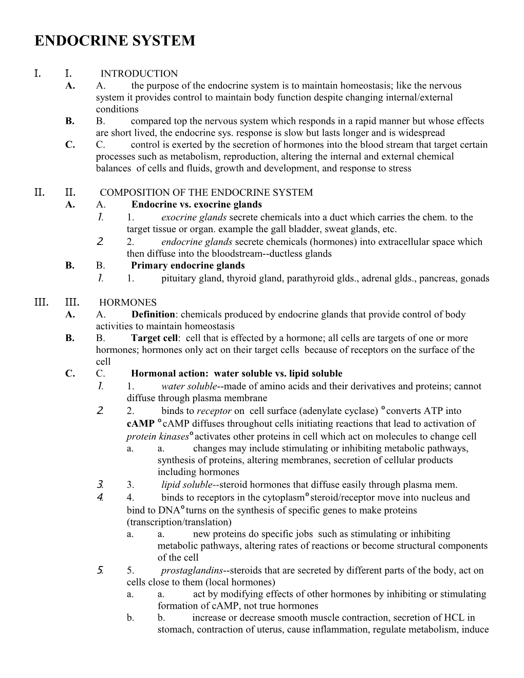 Endocrine System