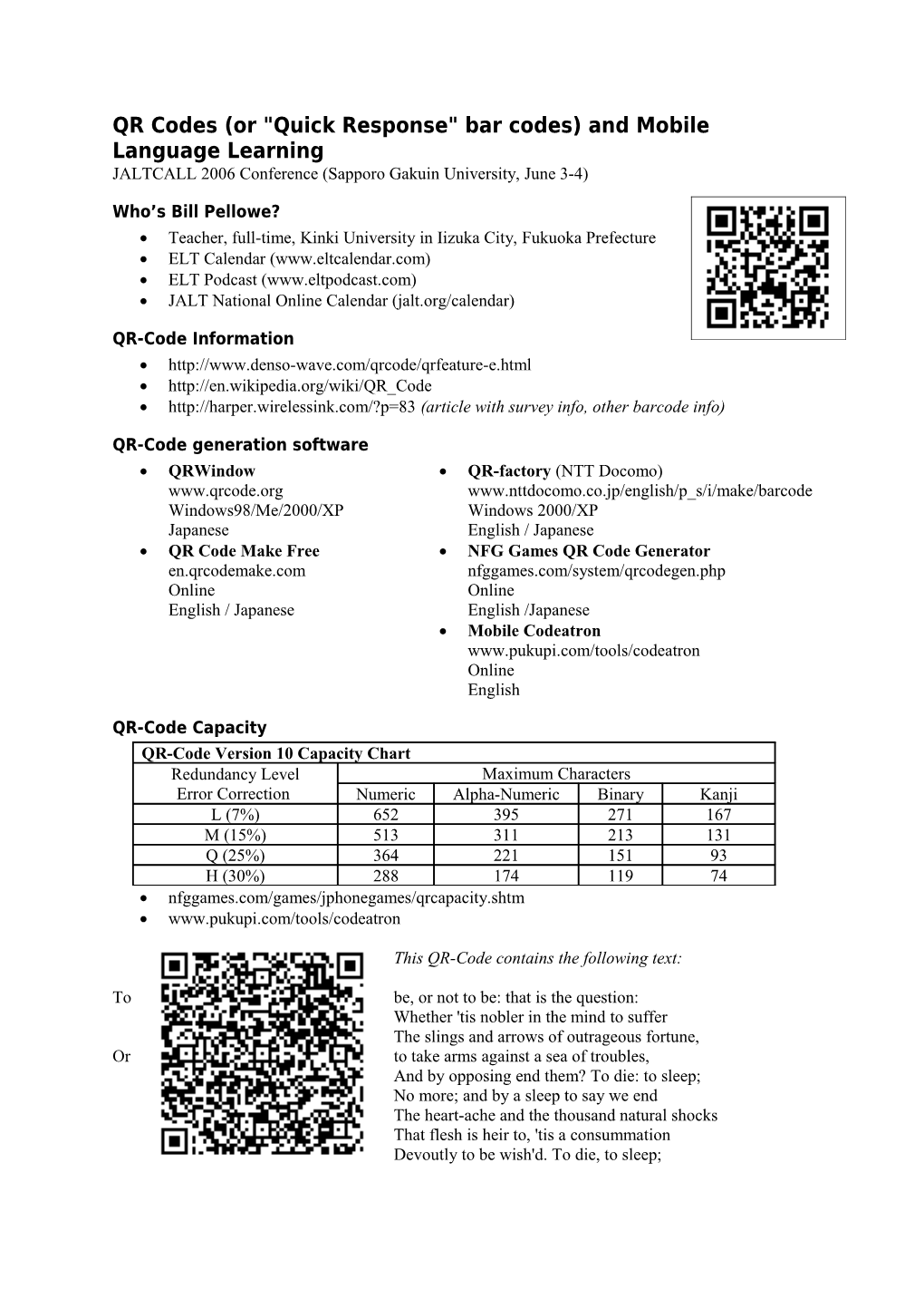 QR-Code Generation Software