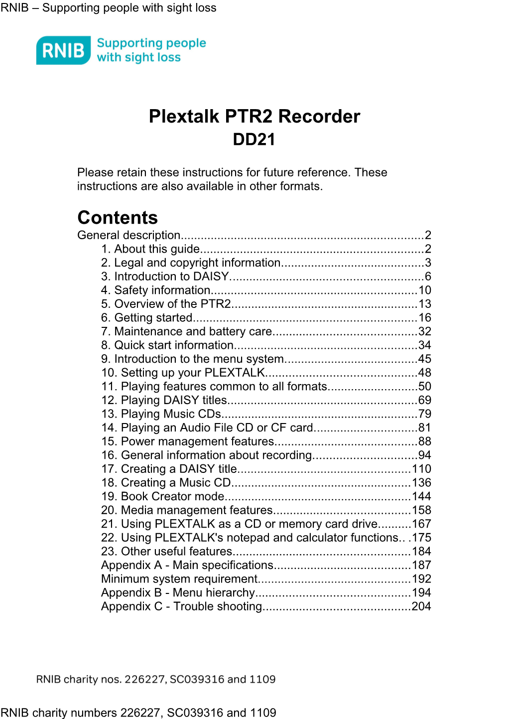 Plextalk PTR2 Recorder