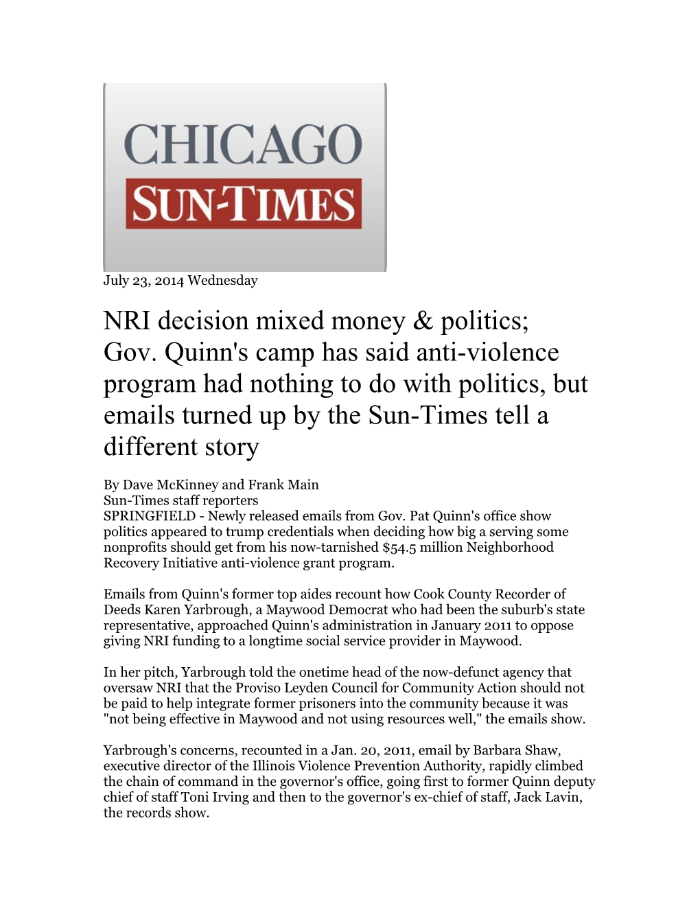 NRI Decision Mixed Money & Politics;