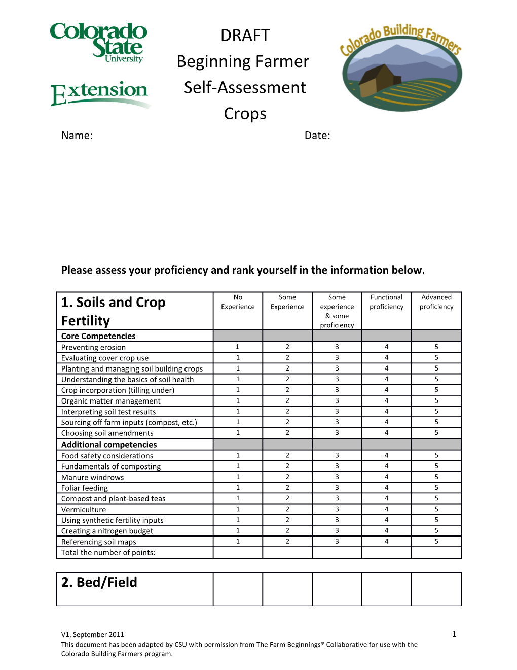 Please Assess Your Proficiency and Rank Yourself in the Information Below