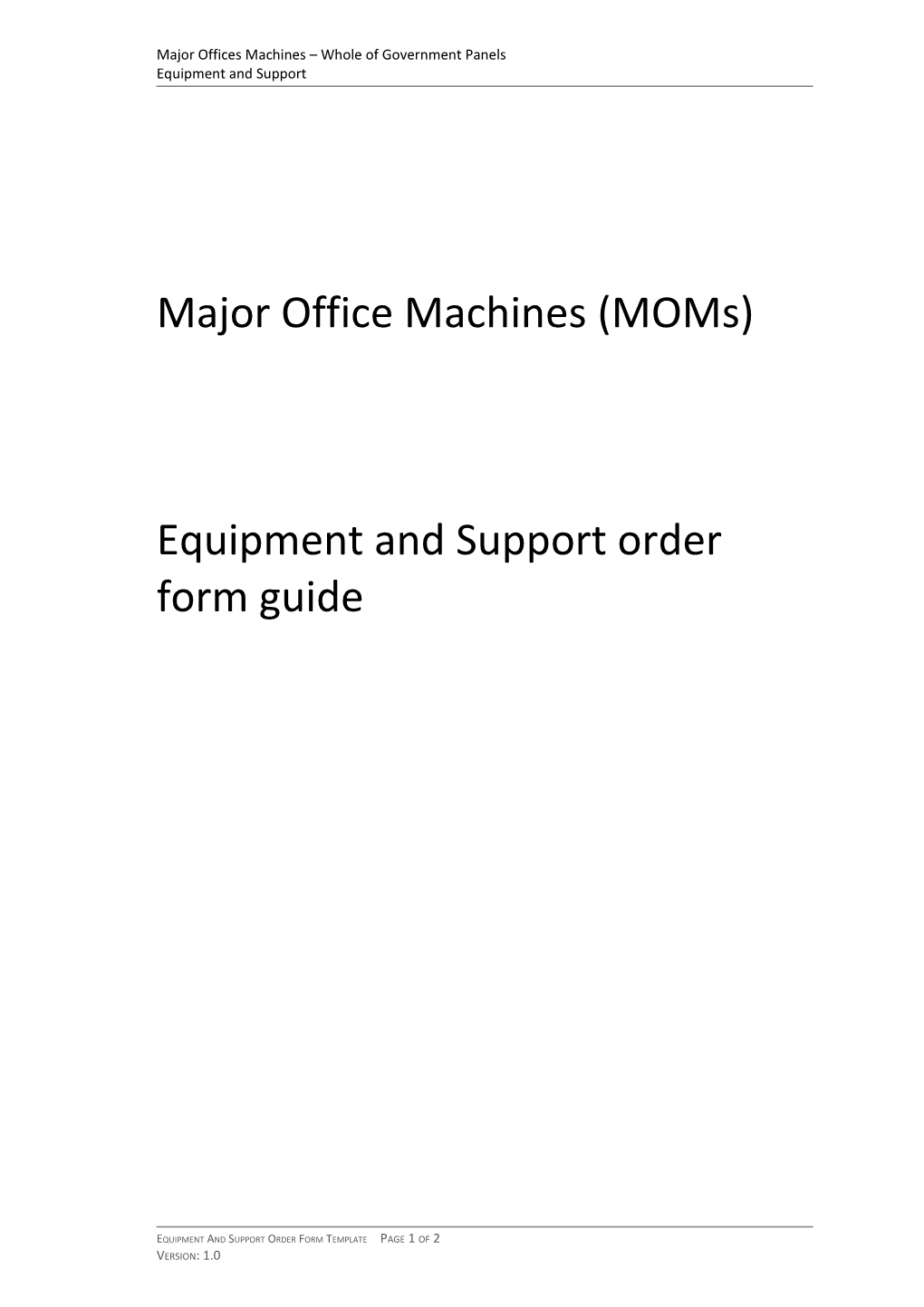 Major Office Machines (Moms)