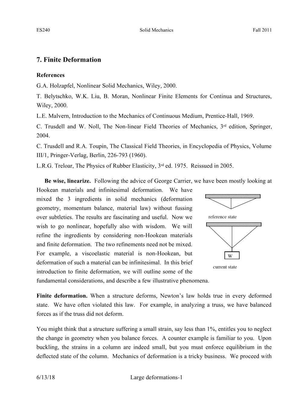 7. Finite Deformation