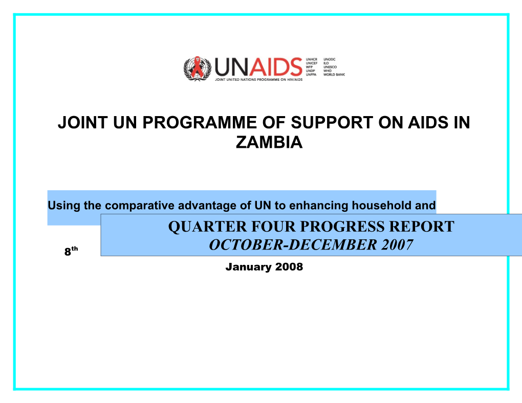 Joint Un Programme of Support on Aids in Zambia