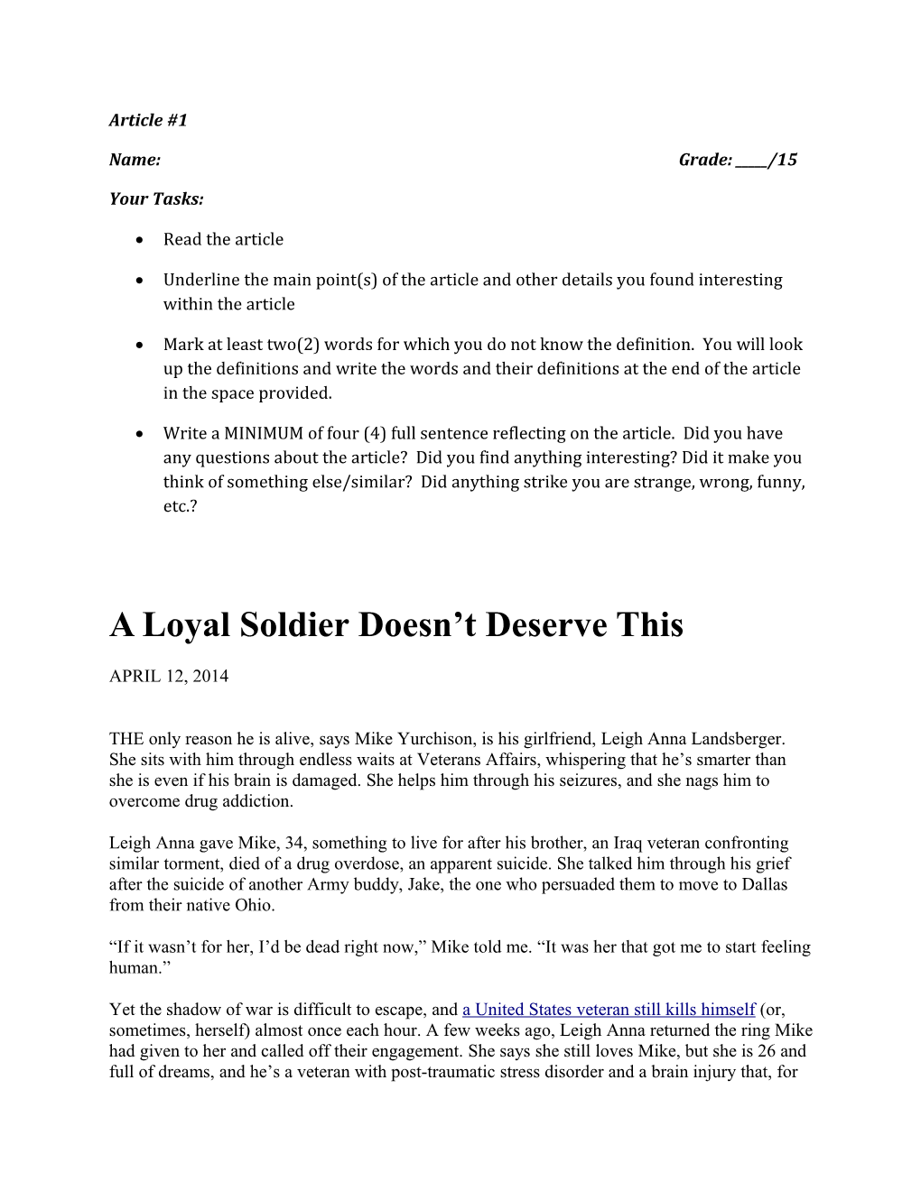 A Loyal Soldier Doesn T Deserve This