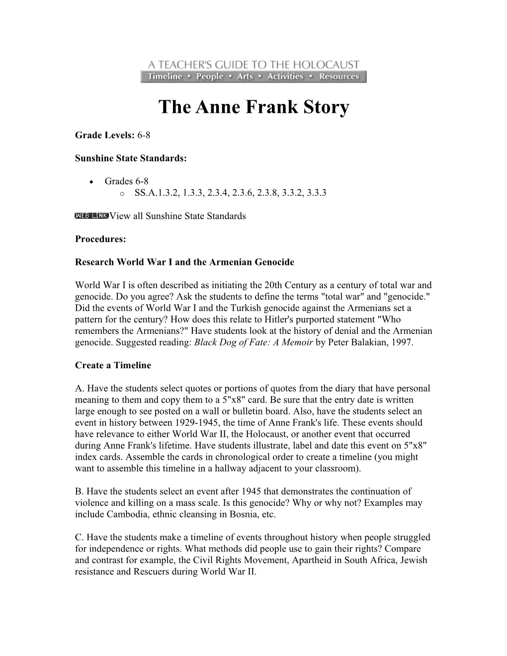 The Anne Frank Story