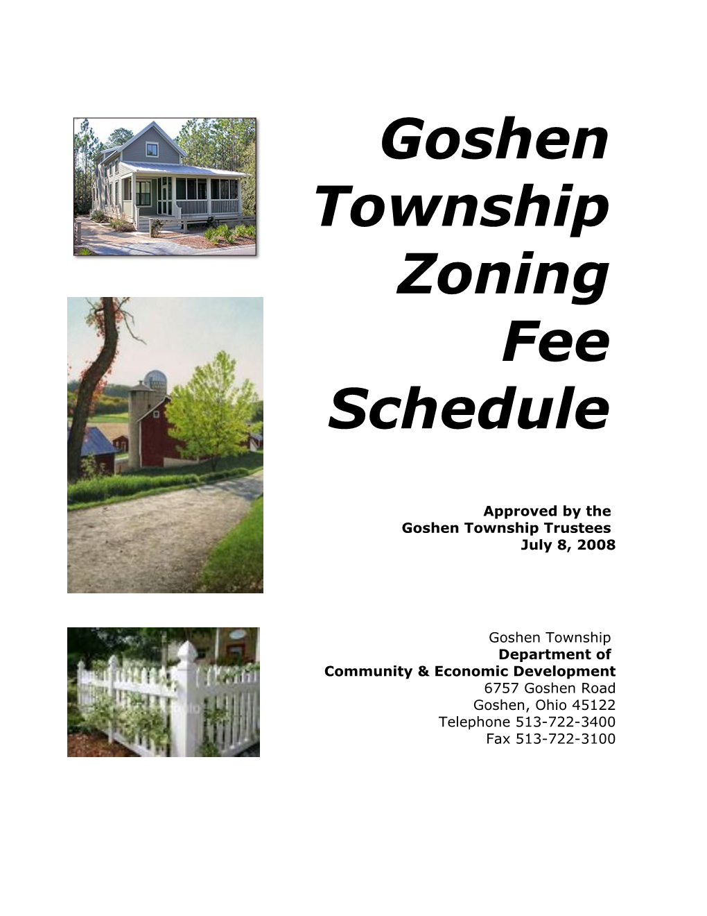 Zoning Applications & Fee Schedules