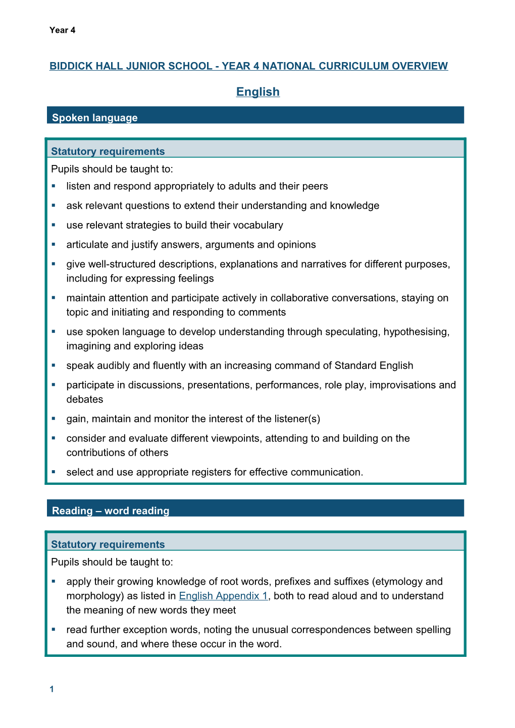 The National Curriculum in England - Framework Document